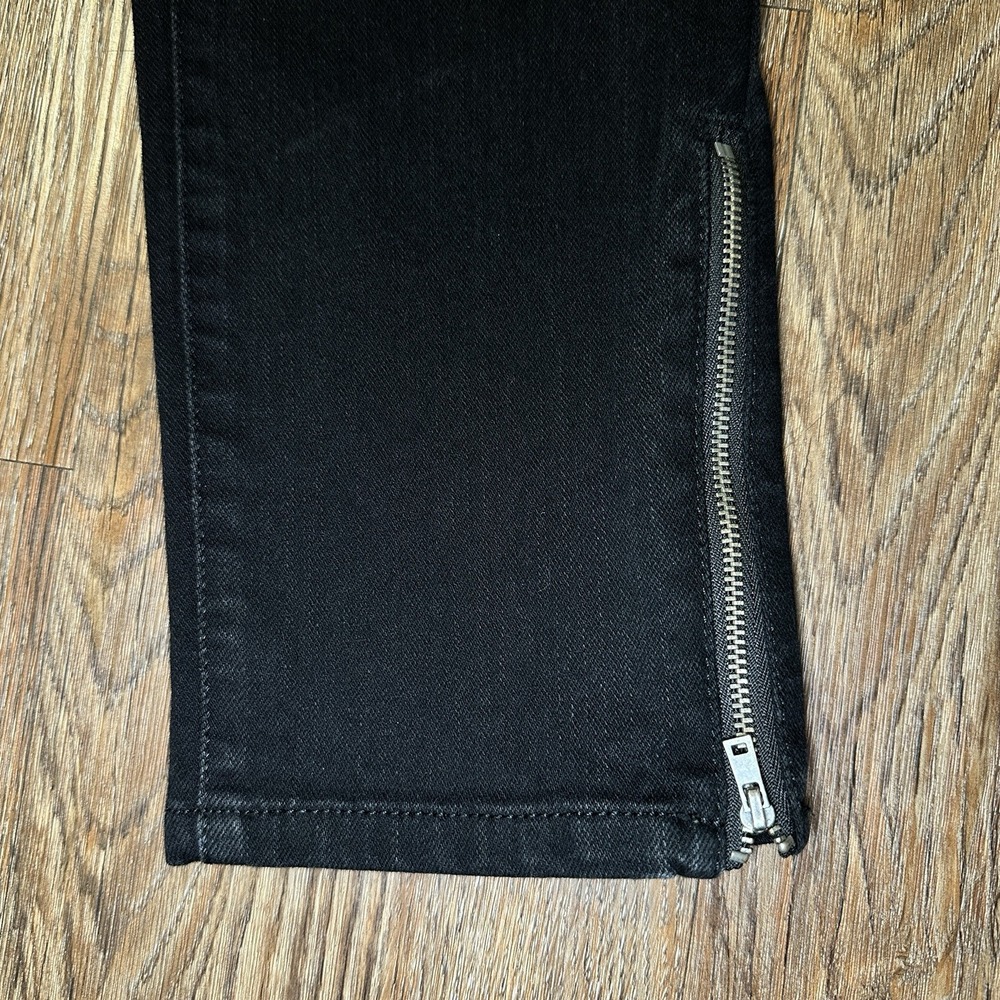 Simply Vera Vera Wang Jeans Womens 10 Black Skinny Stretch Ankle Zip Pockets - Picture 3 of 13